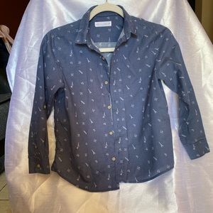 Zara long sleeve button down shirt. Size 9